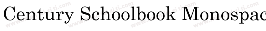 Century Schoolbook Monospace字体转换